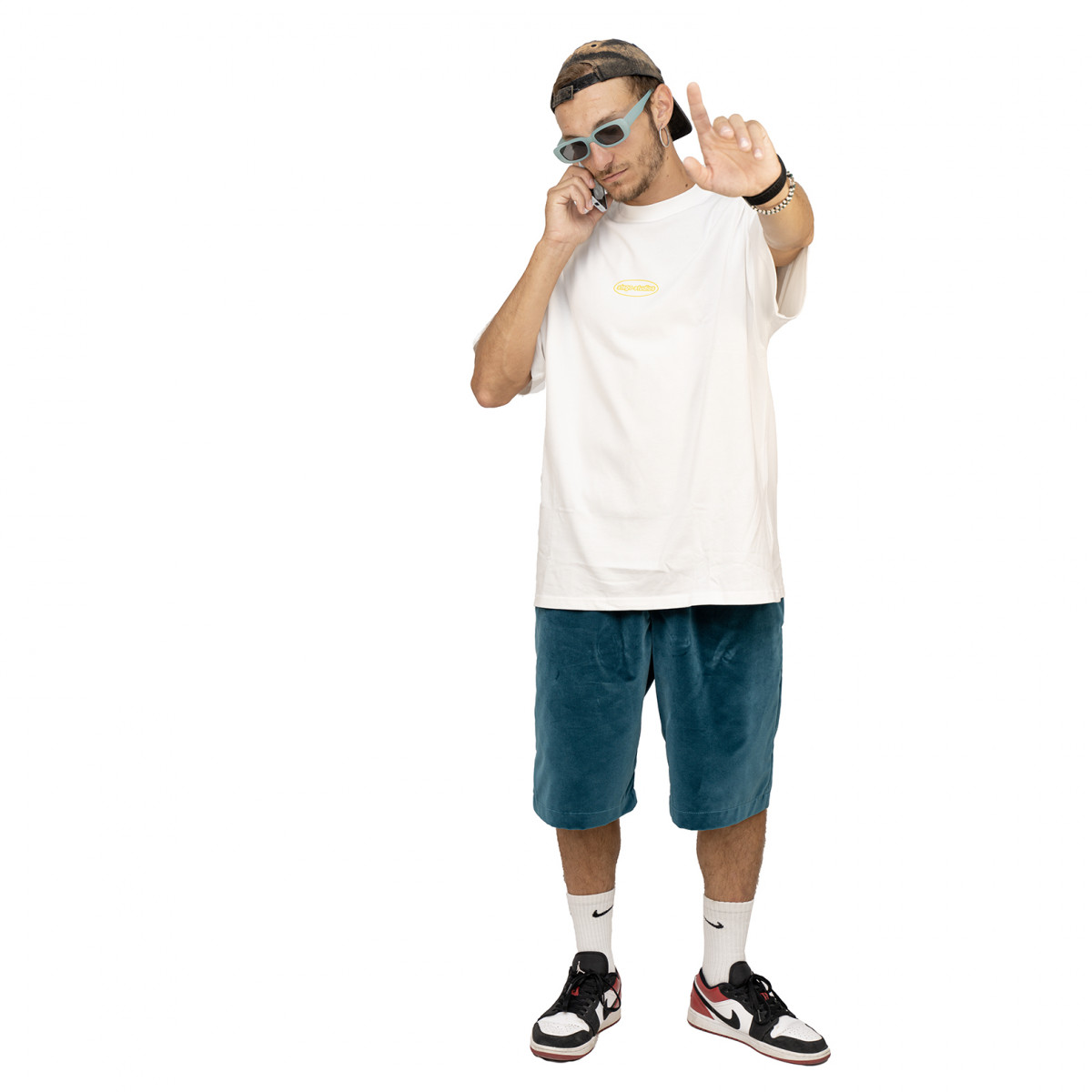 Ultra heavy t- shirt - round logo però giallo